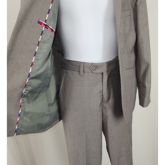 Boy's Fore!! Axel & Hudson Grey Gray Suit Easter Size 11/12 Pants Blazer Set - Picture 4 of 11